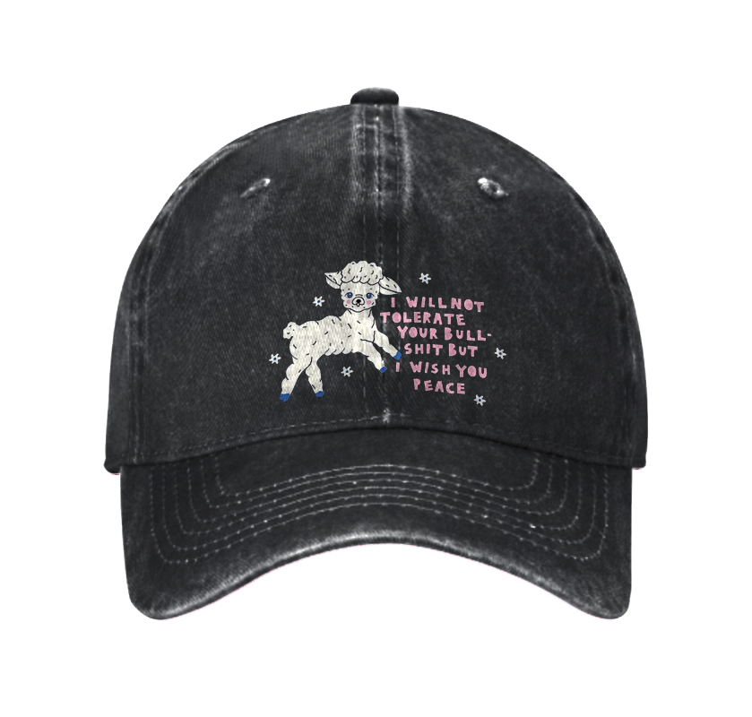 I Wish You Peace Washed Vintage Baseball Cap