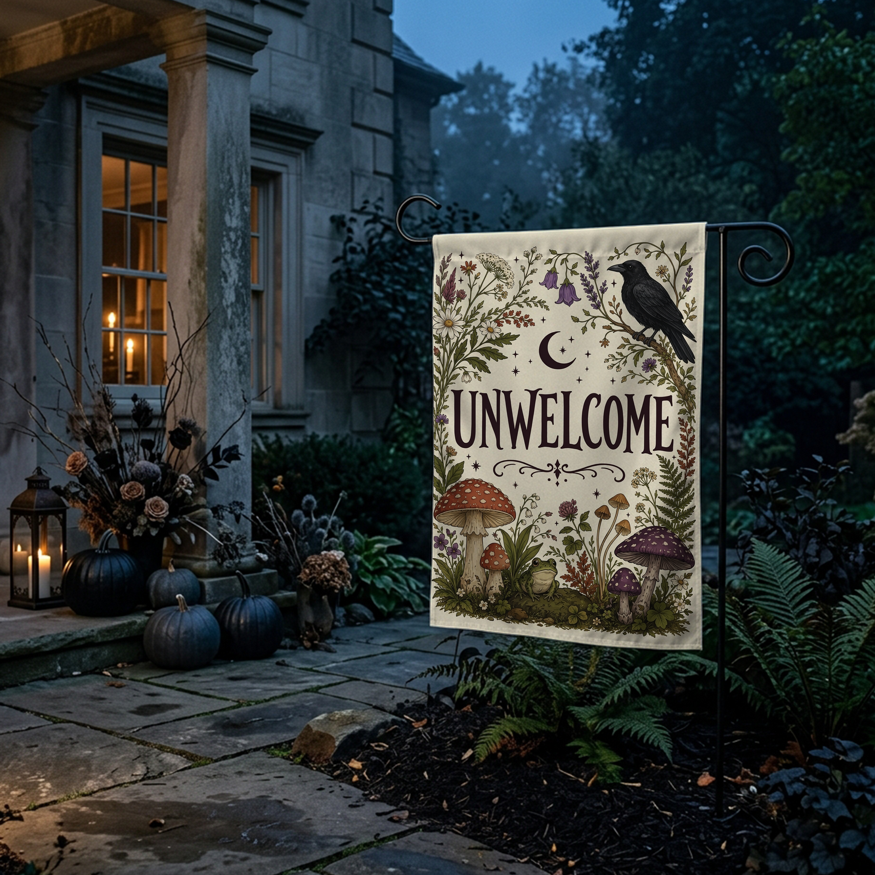 Unwelcome Funny Garden Flag