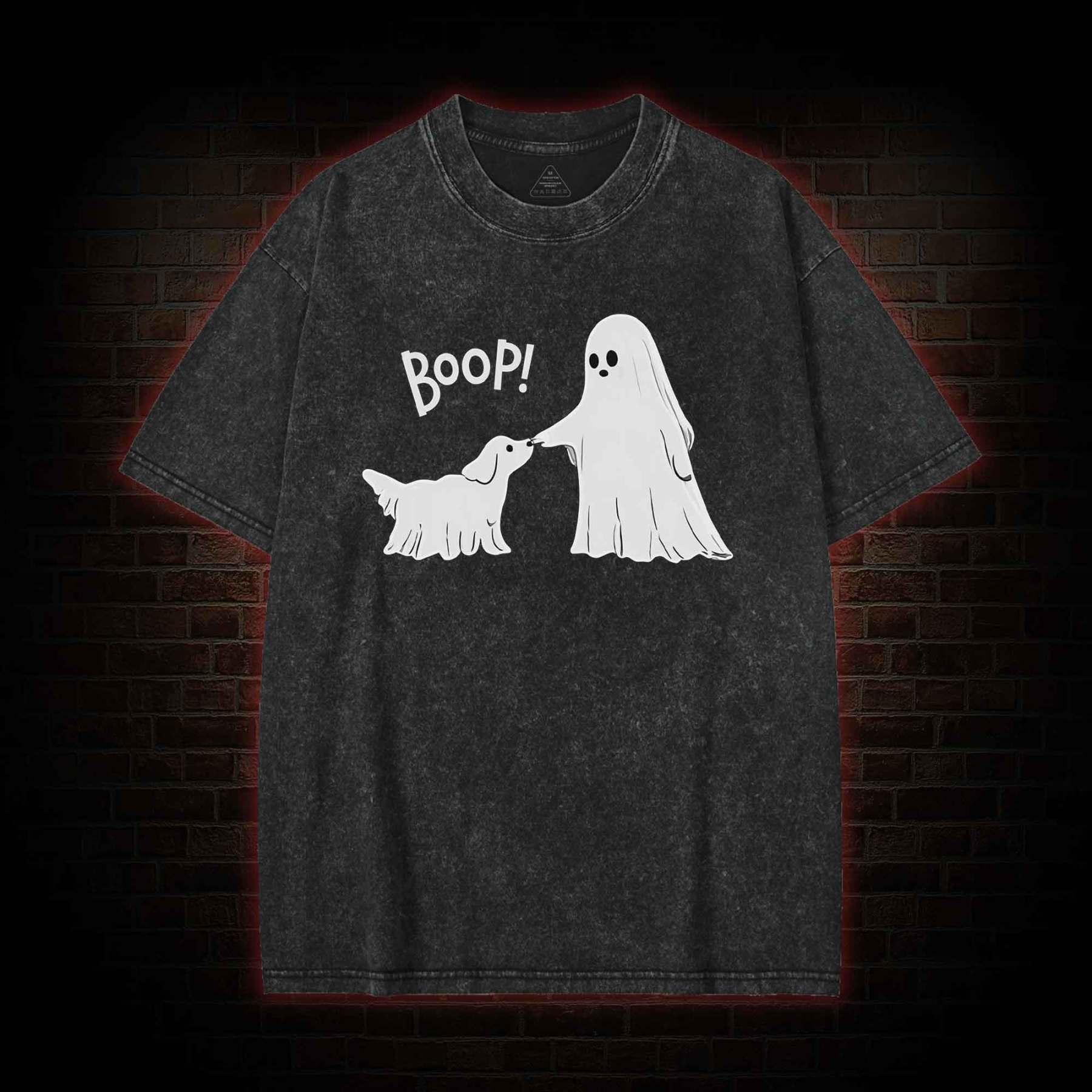 Boop Ghost Dog Washed T-shirt