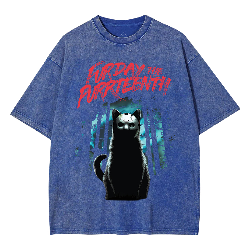 Furday The Purrteenth Washed T-shirt