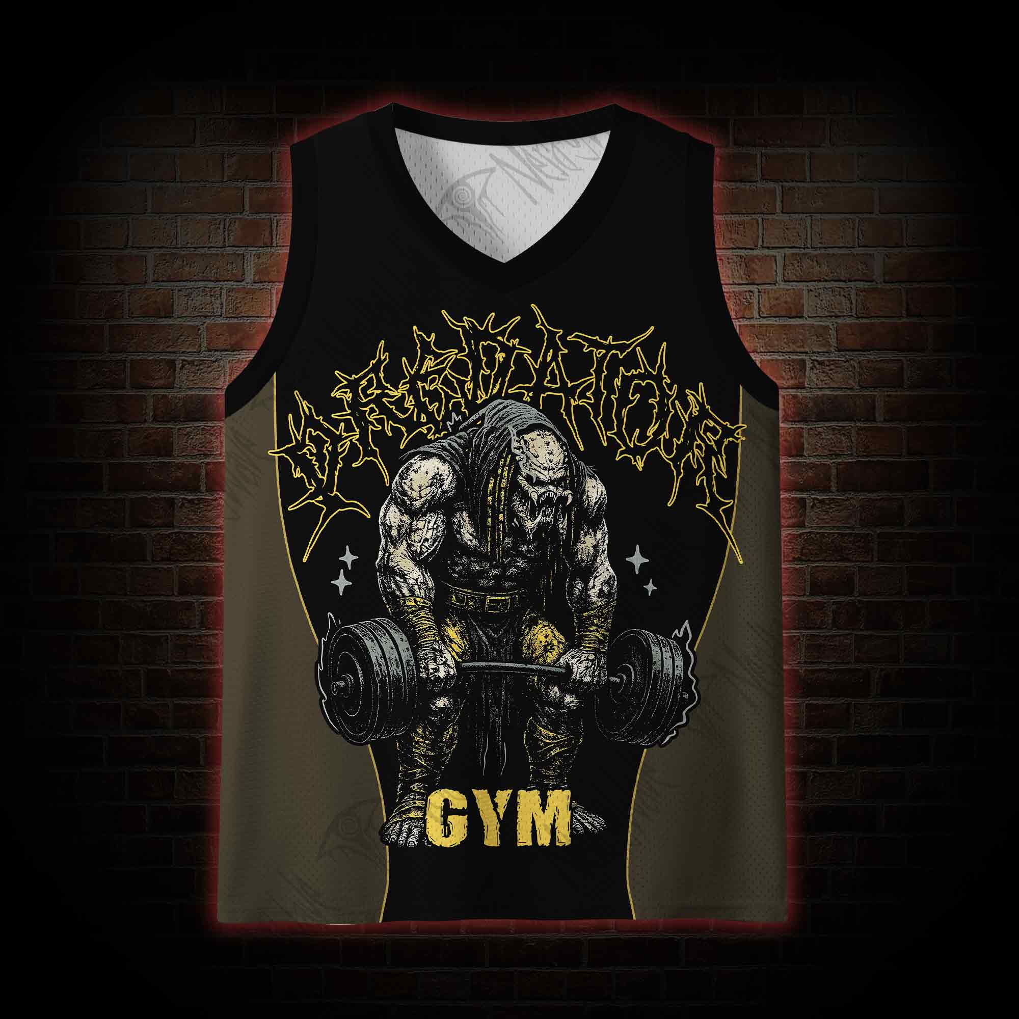 Alien Hunter Gym Mesh Jersey Tank Top