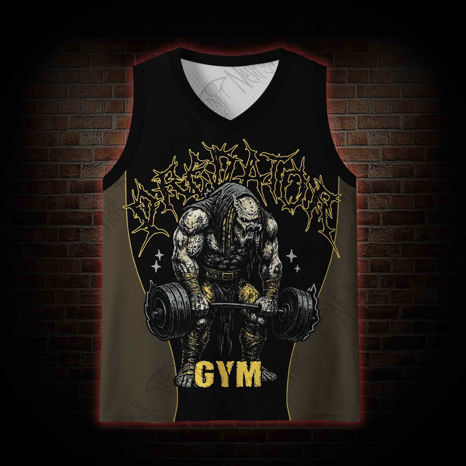 Alien Hunter Gym Mesh Jersey Tank Top