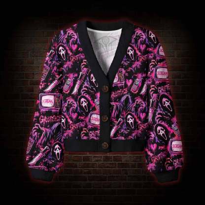 Neon Scream Women's Cardigan Sweater