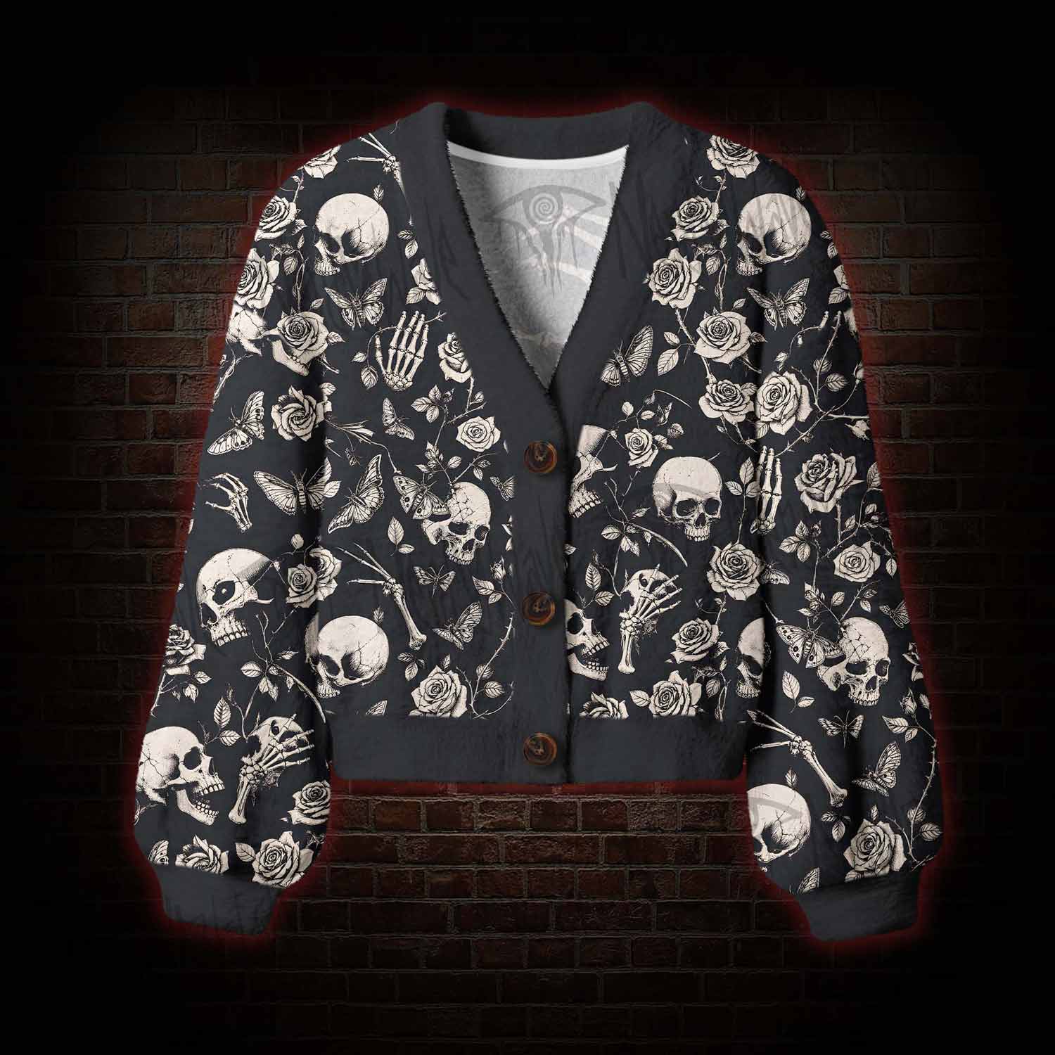 Bone Butterfly Bloom Women's Cardigan Sweater