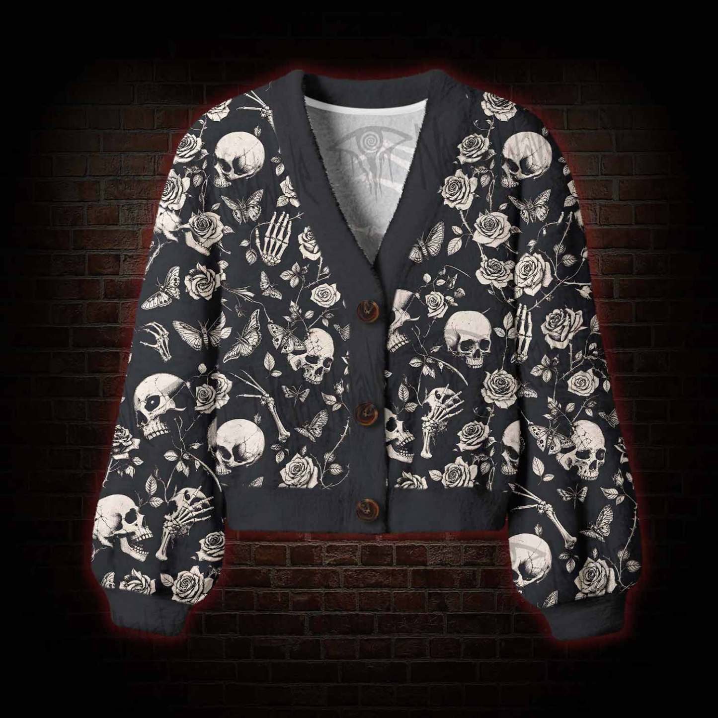 Bone Butterfly Bloom Women's Cardigan Sweater