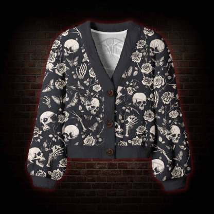 Bone Butterfly Bloom Women's Cardigan Sweater