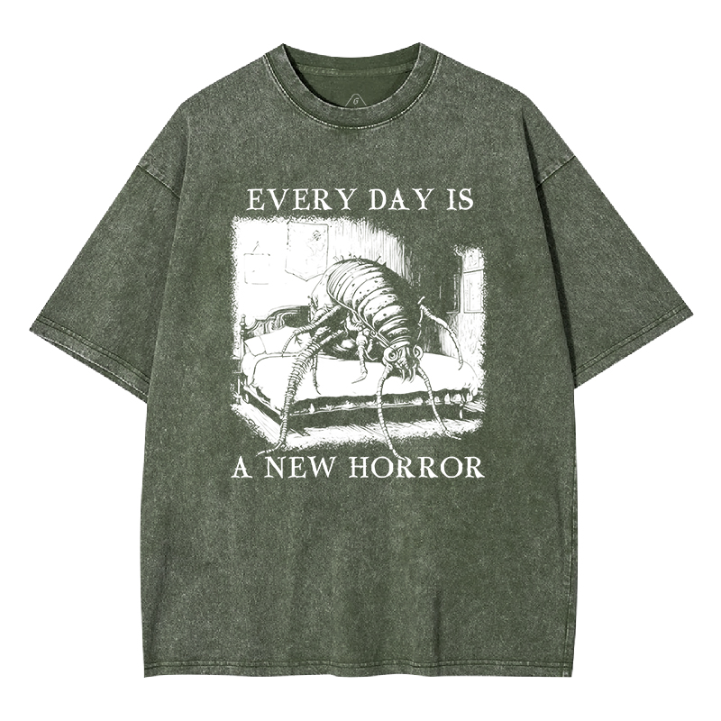 Every Day Is A New Horror Washed T-shirt