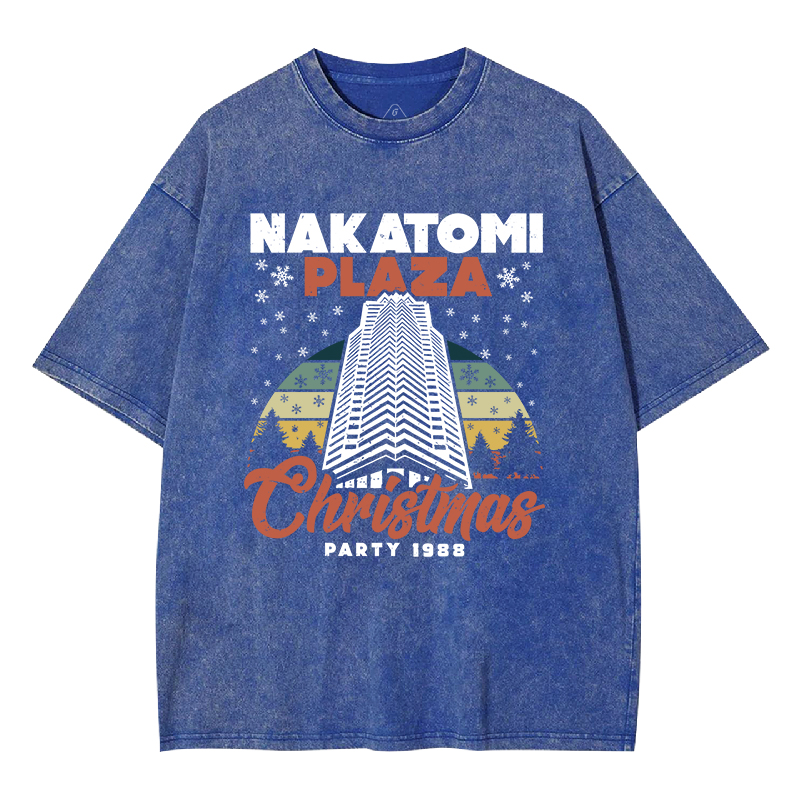 Nakatomi Plaza Christmas Party Washed T-shirt