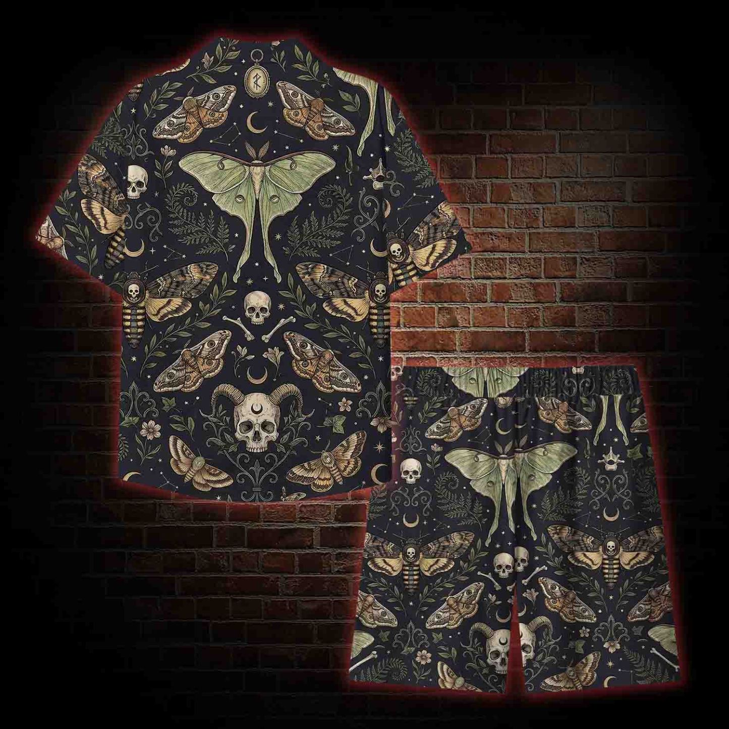  Mystical Moth Lightweight Hawaiian Shirt