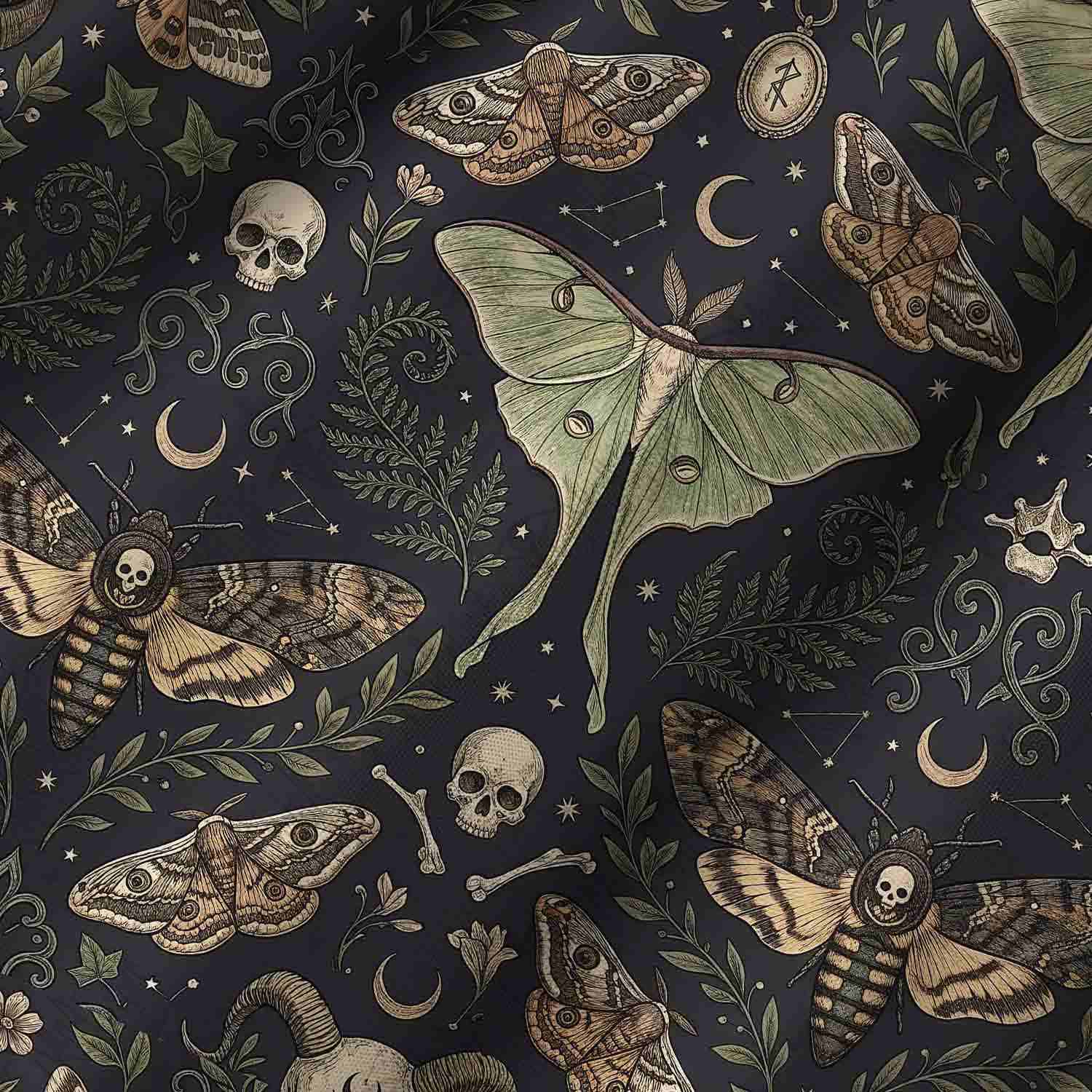  Mystical Moth Lightweight Hawaiian Shirt