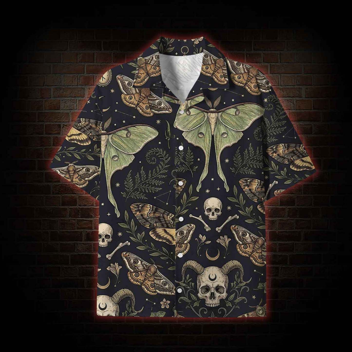  Mystical Moth Lightweight Hawaiian Shirt