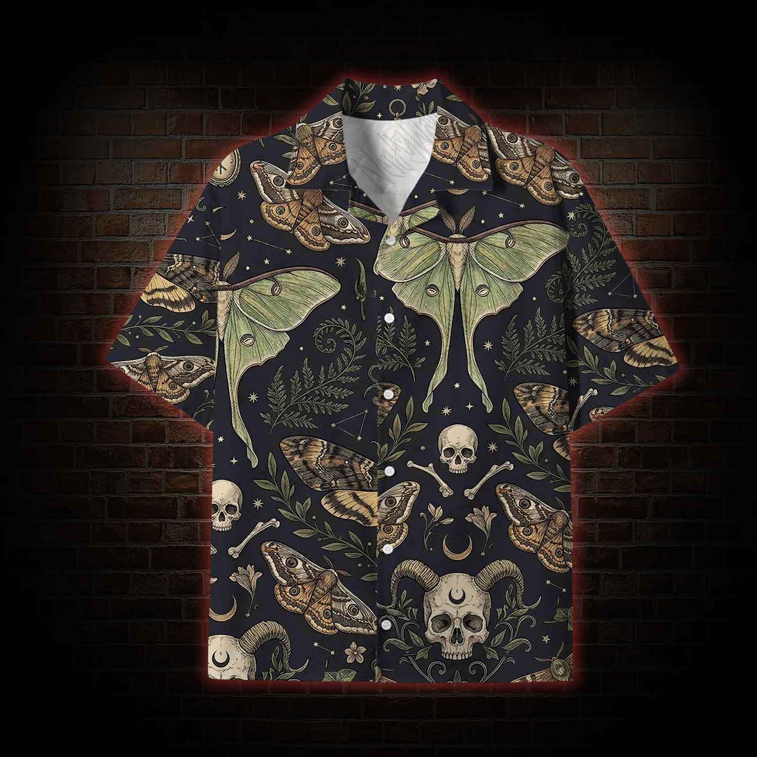  Mystical Moth Lightweight Hawaiian Shirt