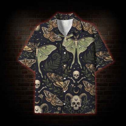  Mystical Moth Lightweight Hawaiian Shirt