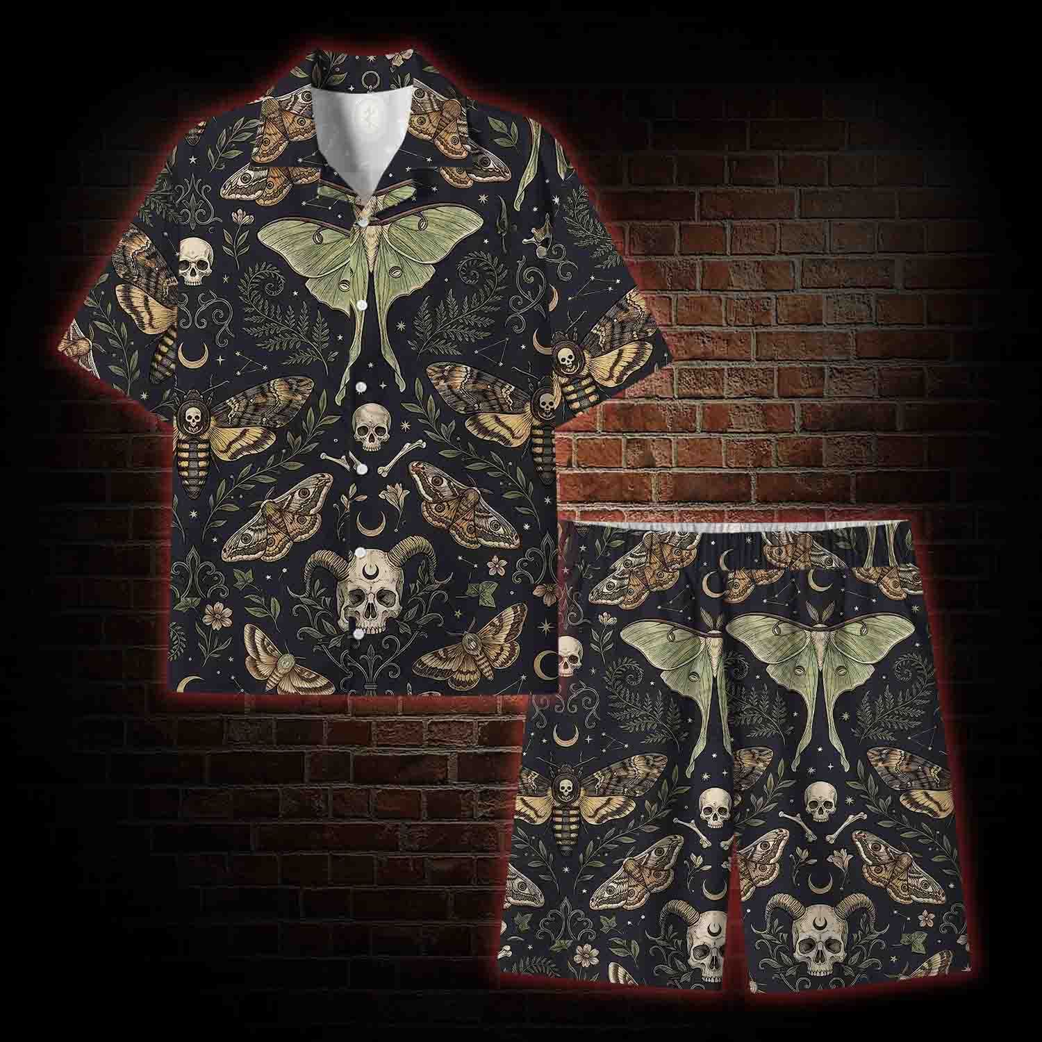  Mystical Moth Lightweight Hawaiian Shirt