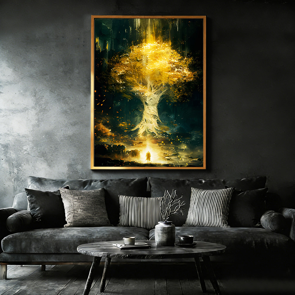 Grace of Gold Framed Canvas Print