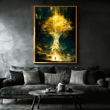 Grace of Gold Framed Canvas Print
