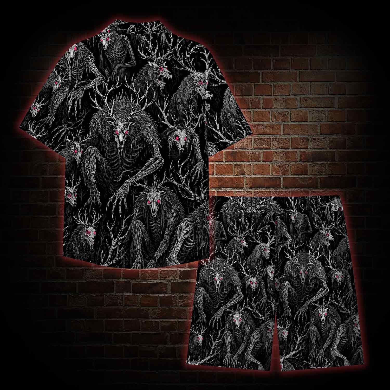 Midnight Wendigo Lightweight Hawaiian Shirt