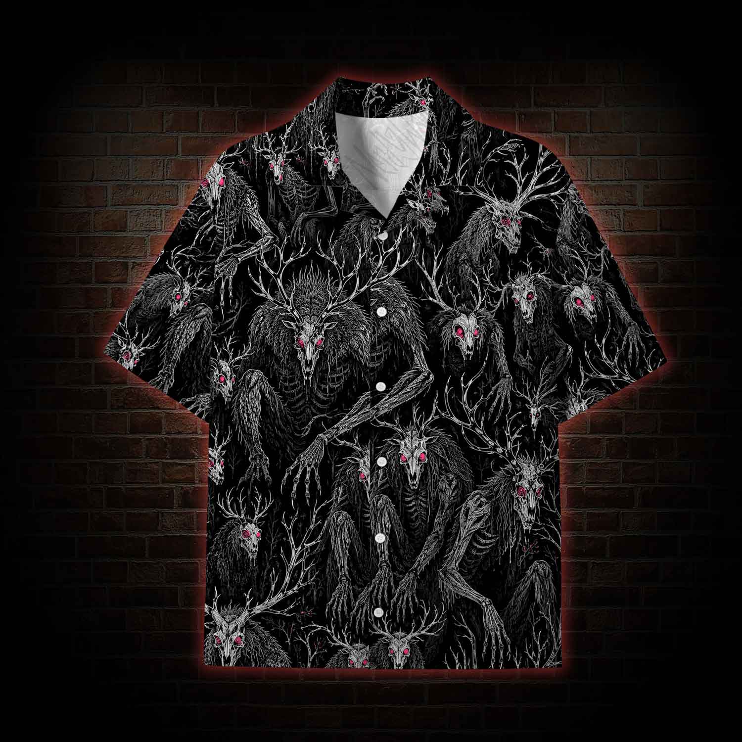 Midnight Wendigo Lightweight Hawaiian Shirt