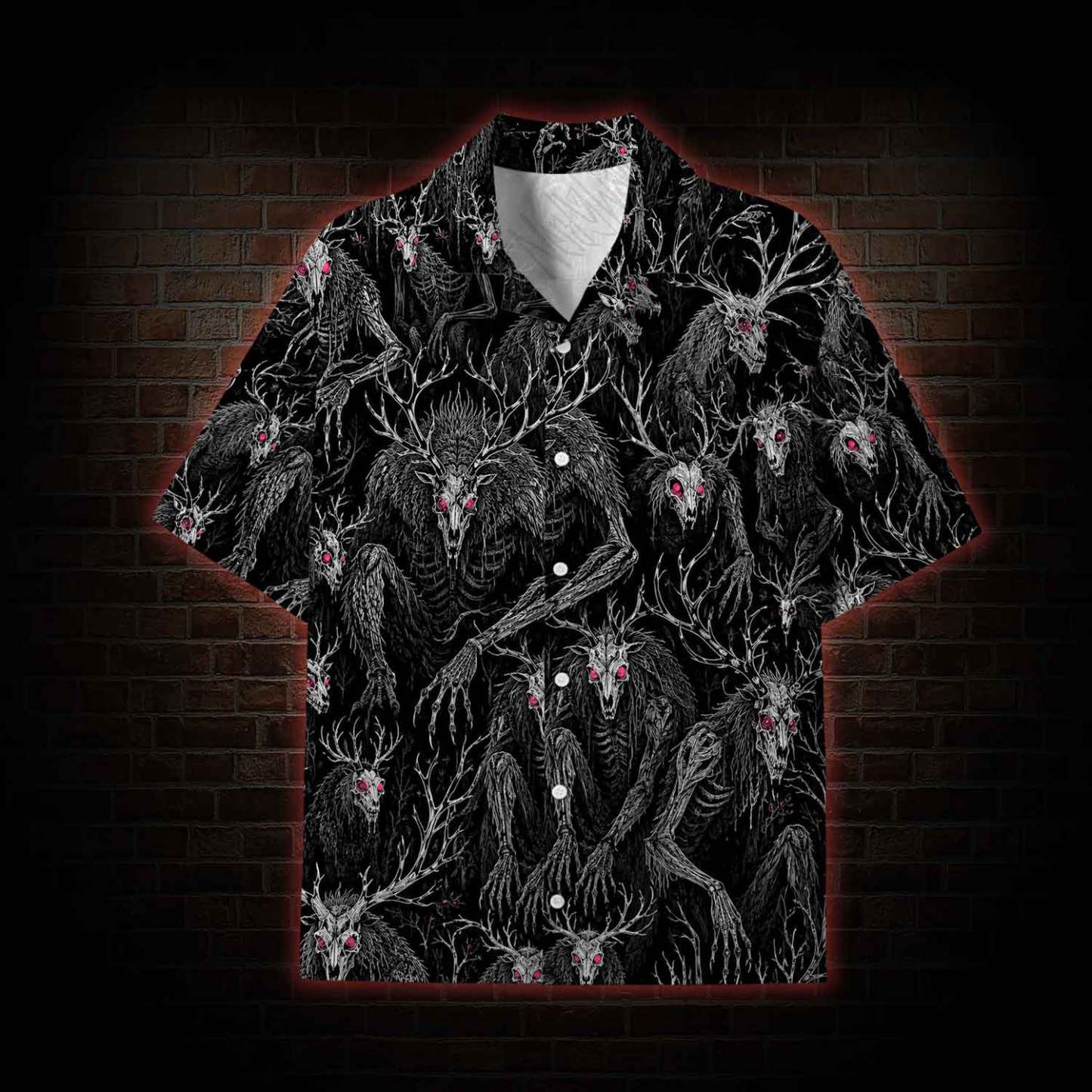 Midnight Wendigo Lightweight Hawaiian Shirt