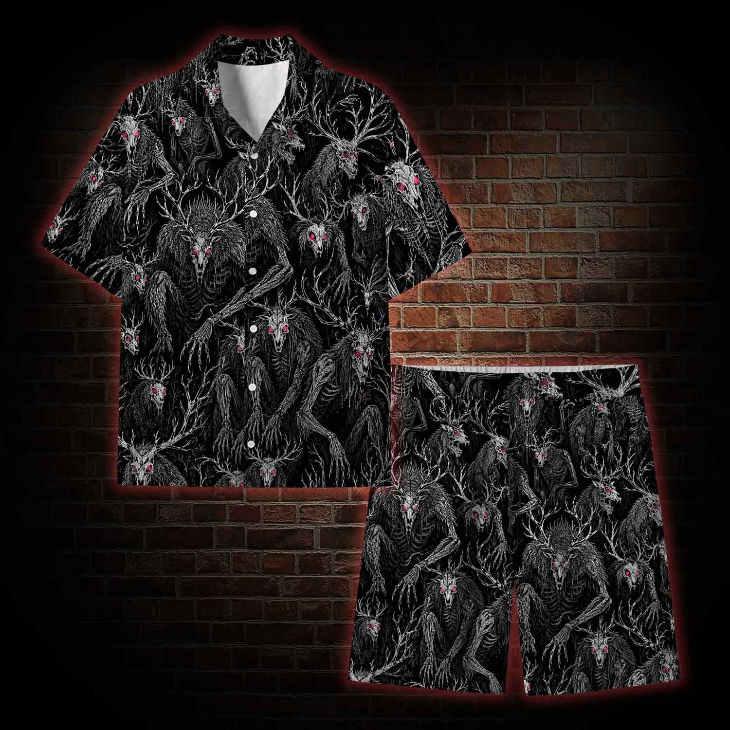 Midnight Wendigo Lightweight Hawaiian Shirt