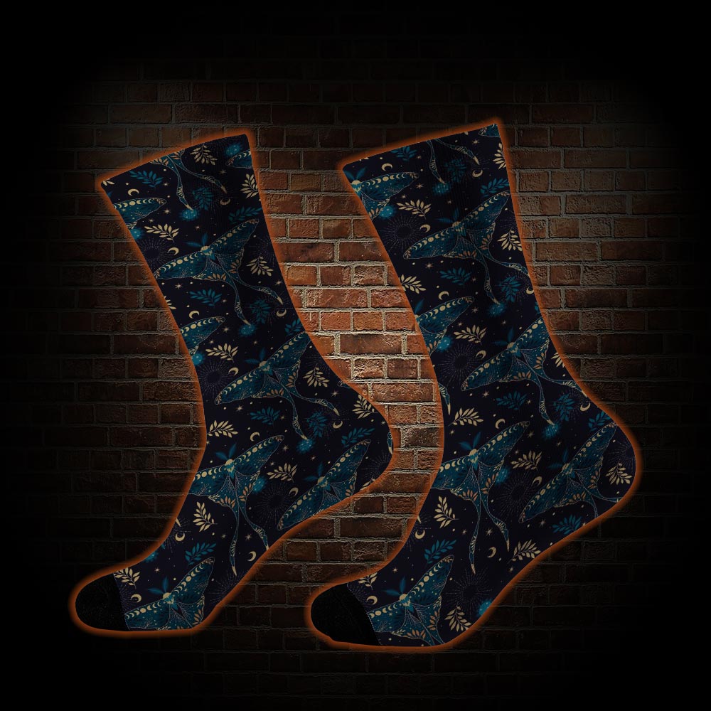 Luna Moths Socks