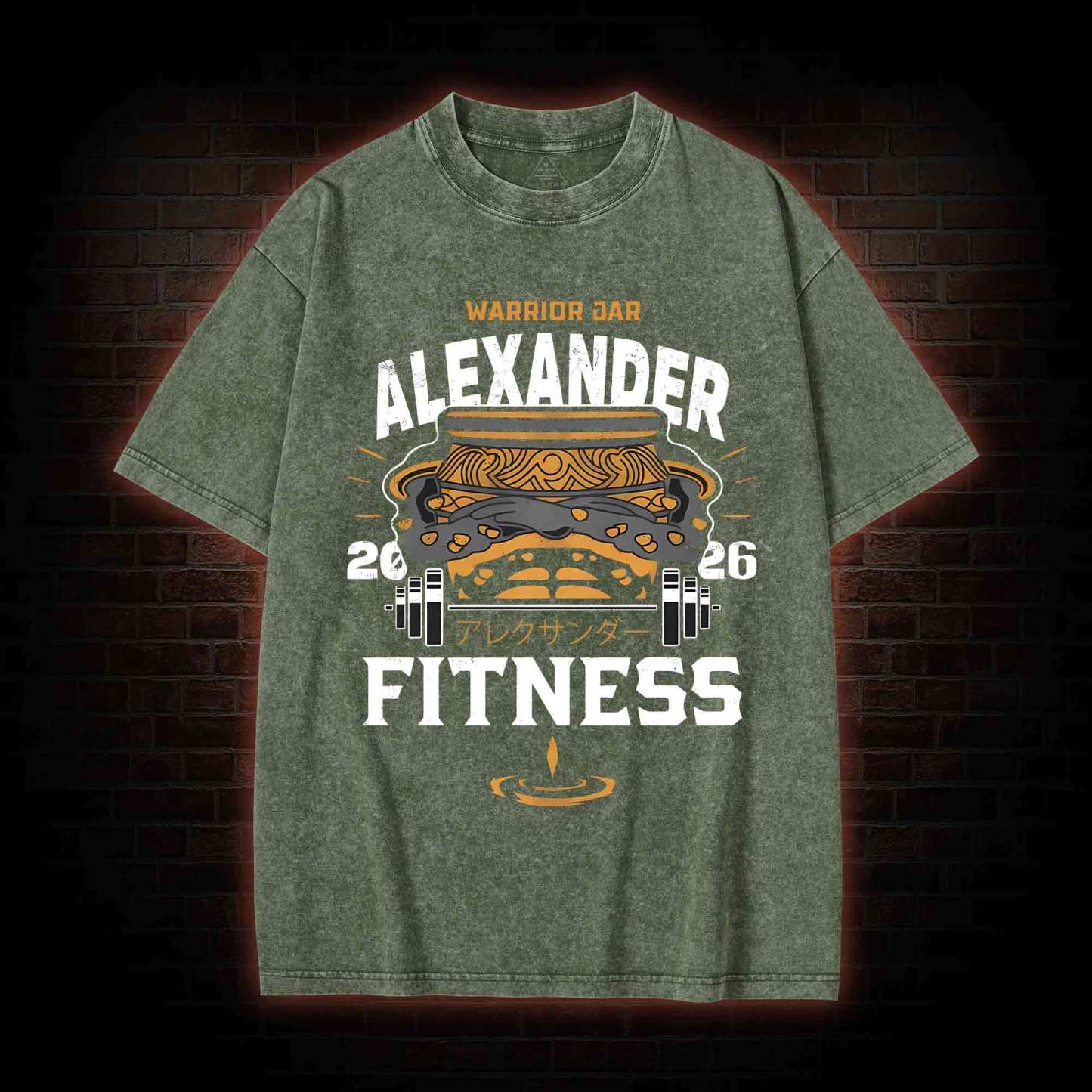 Warrior Jar Alexander Fitness Washed T-shirt