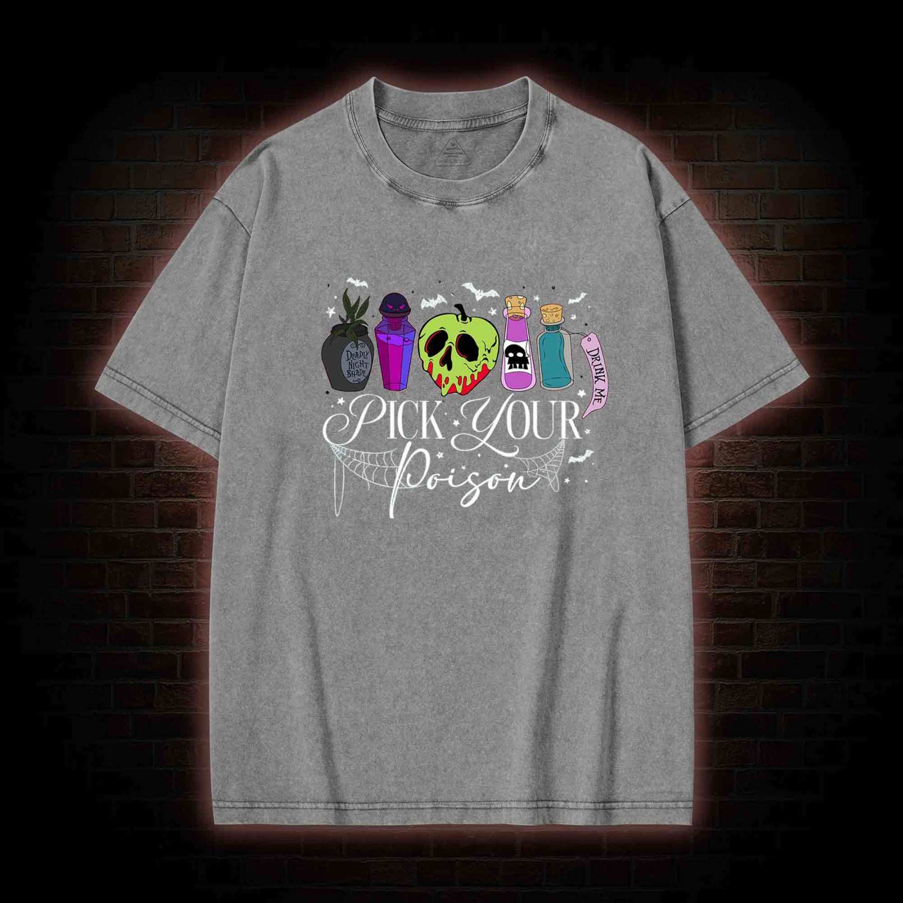 Pick Your Poison Halloween Washed T-shirt