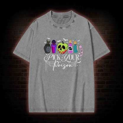 Pick Your Poison Halloween Washed T-shirt