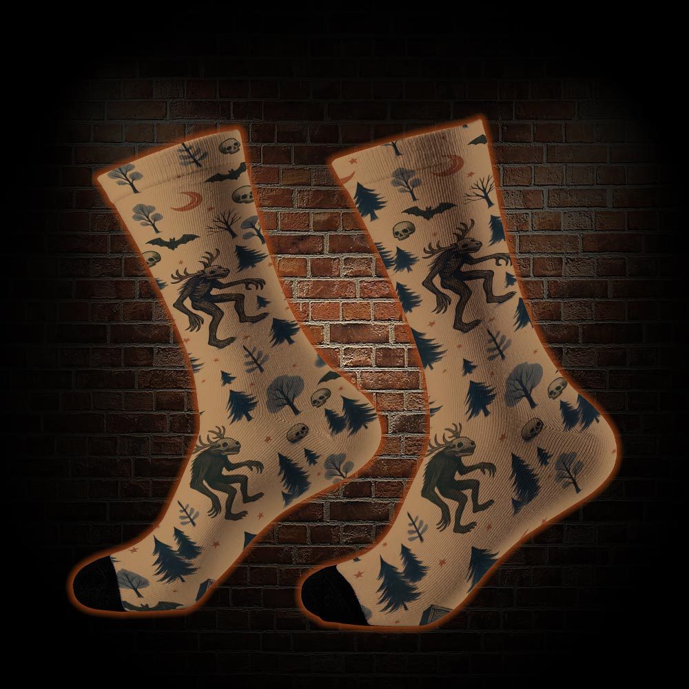 Wendigo in the Forest Socks