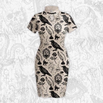 Raven's Ink Velvet Mini Dress