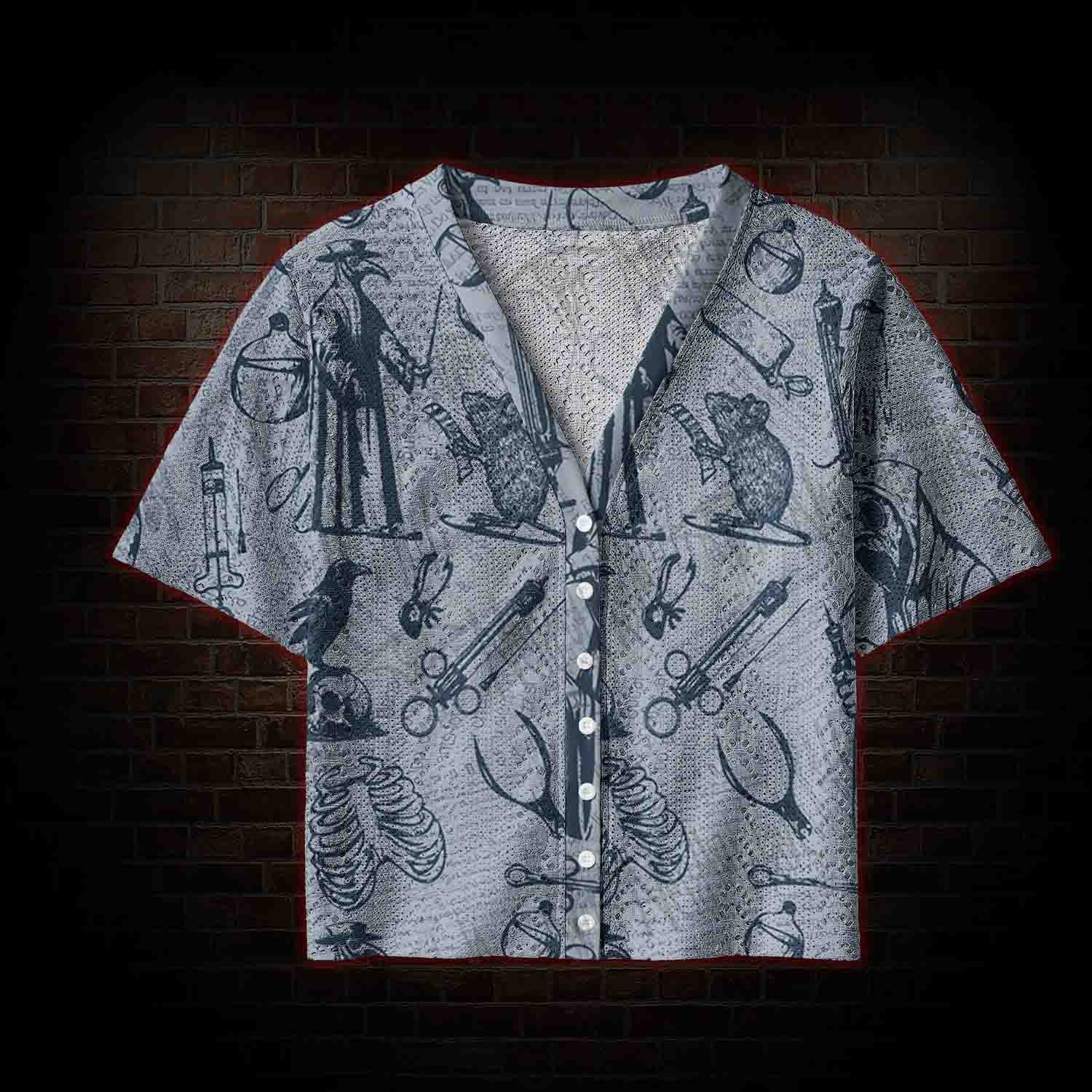  Black Death Pointelle Cardigan