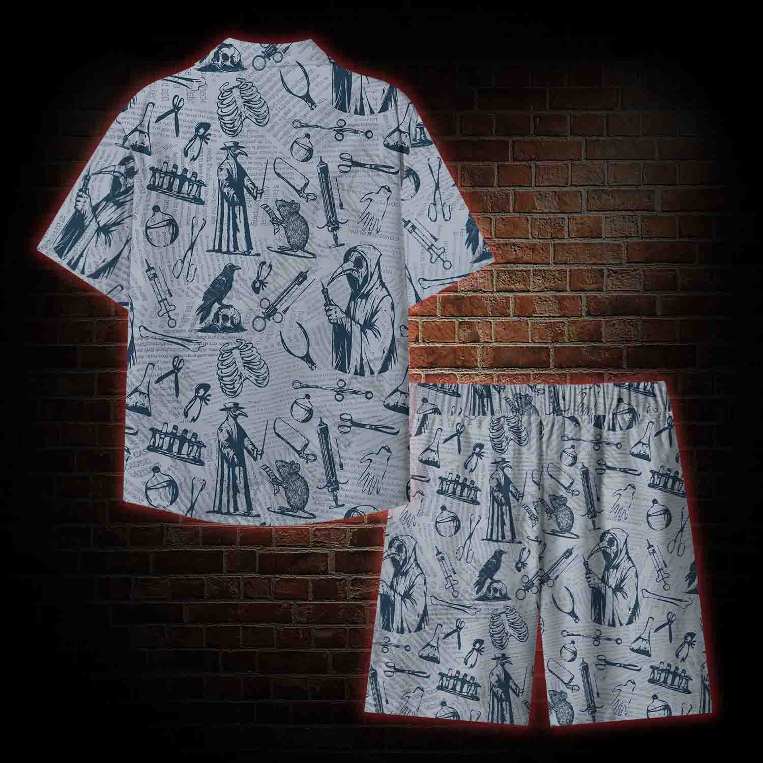  Black Death Lightweight Hawaiian Shirt