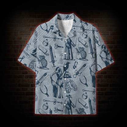  Black Death Lightweight Hawaiian Shirt