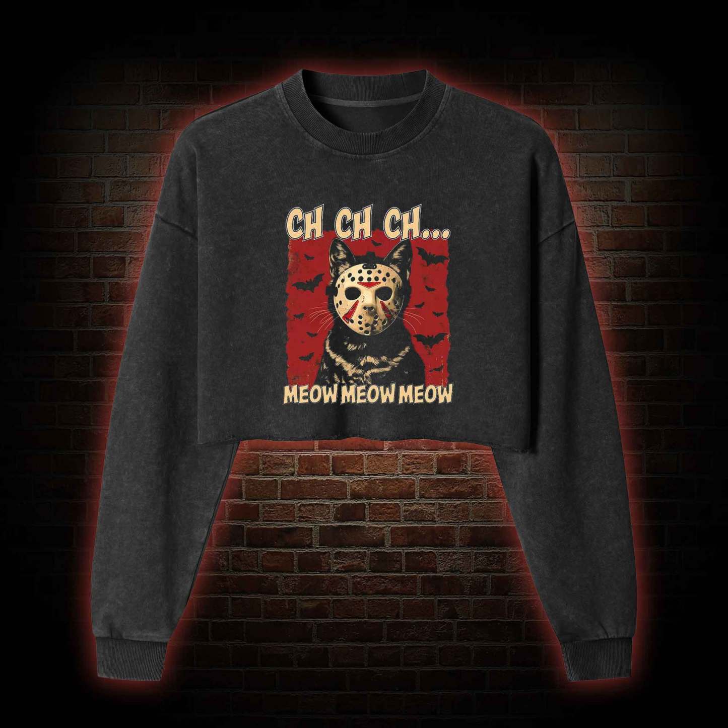 Ch Ch Ch Washed Cropped Sweatshirts