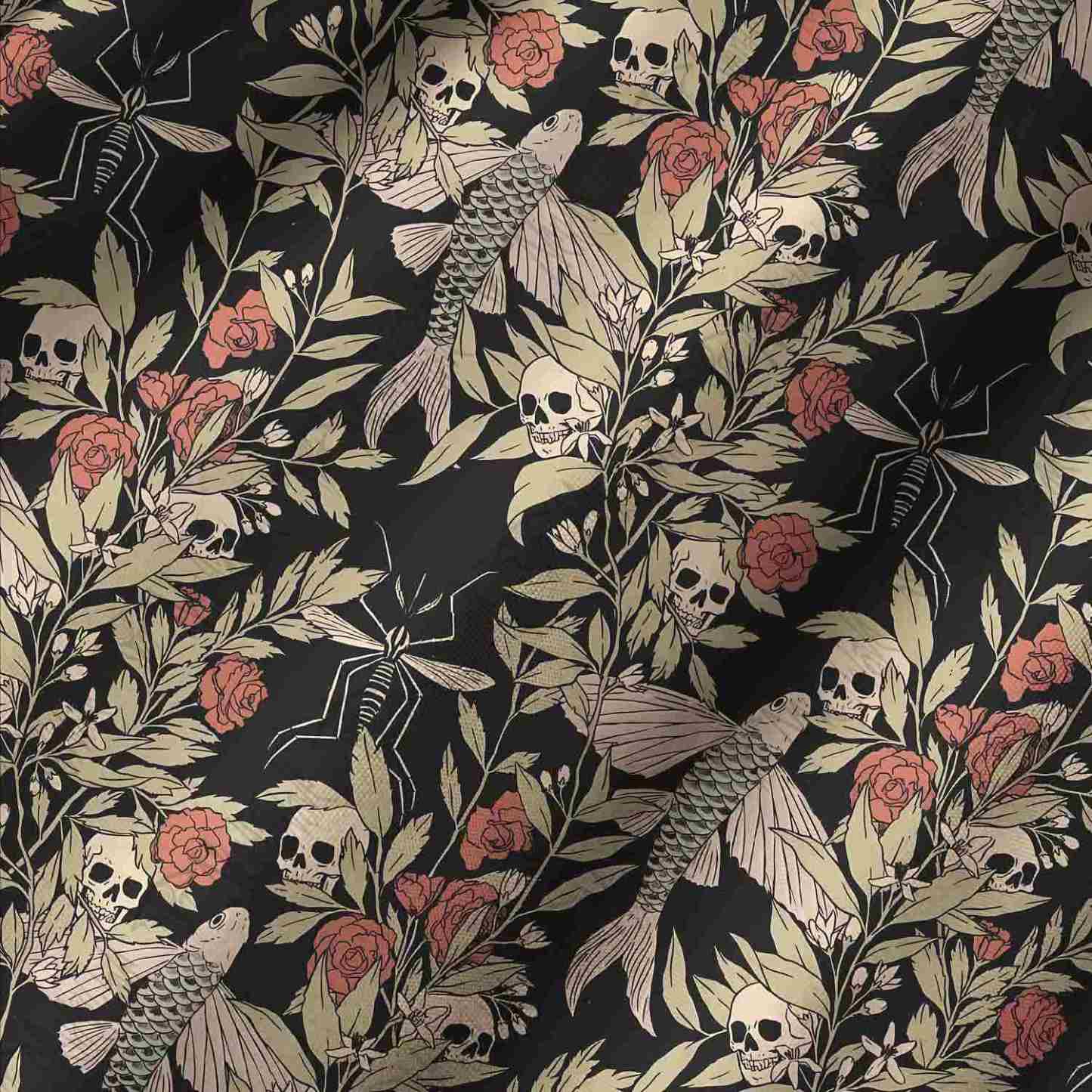  Skull and Flying Fish Lightweight Hawaiian Shirt