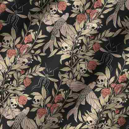  Skull and Flying Fish Lightweight Hawaiian Shirt