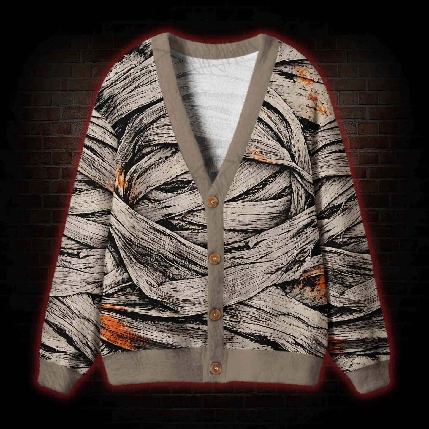 Halloween Spooky Undead Monster Cardigan Sweater