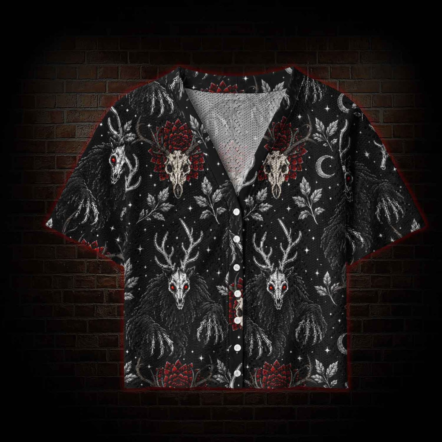 Wendigo Skulls Pointelle Cardigan