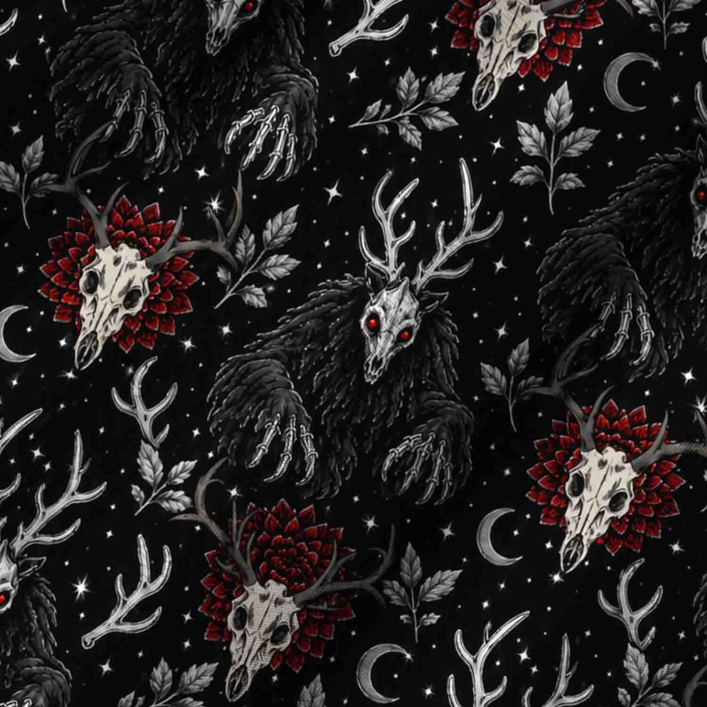 Wendigo Skulls Lightweight Hawaiian Shirt