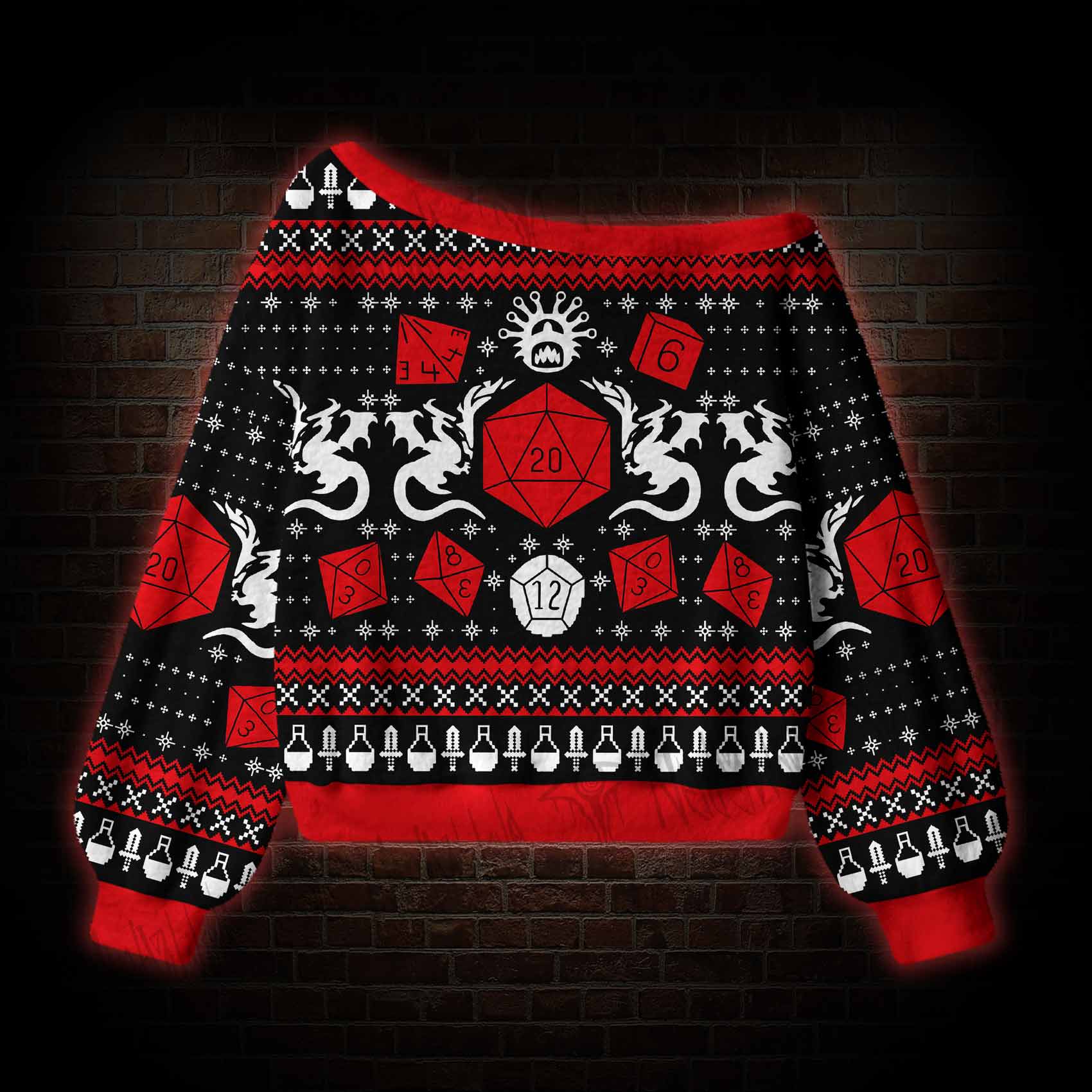 Merry Critmas Off Shoulder Ugly Sweater