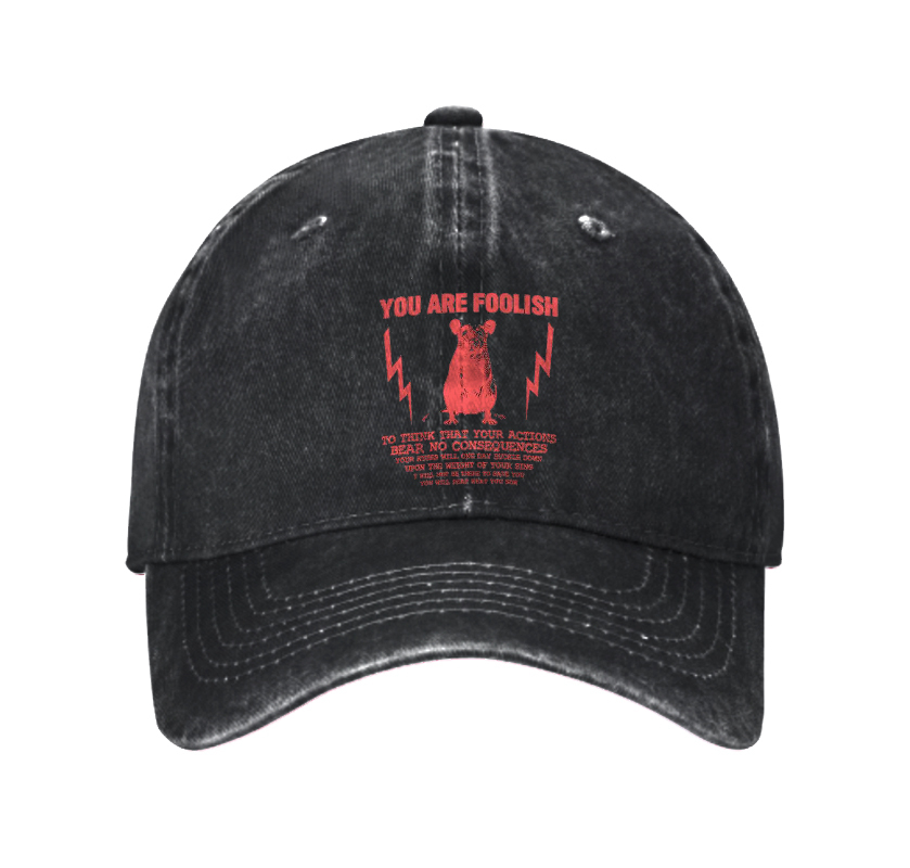 You Are Foolish Washed Vintage Baseball Cap