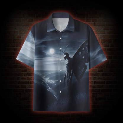 Mothman in the Dark Night Hawaiian Shirt