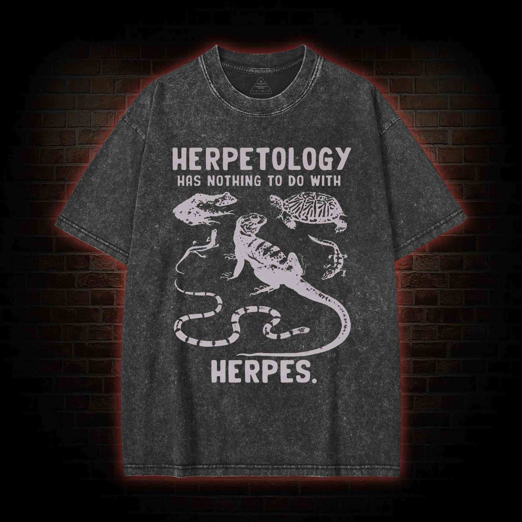Herpetology Washed T-shirt