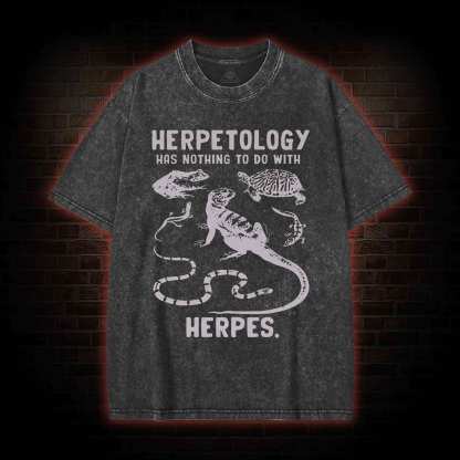 Herpetology Washed T-shirt