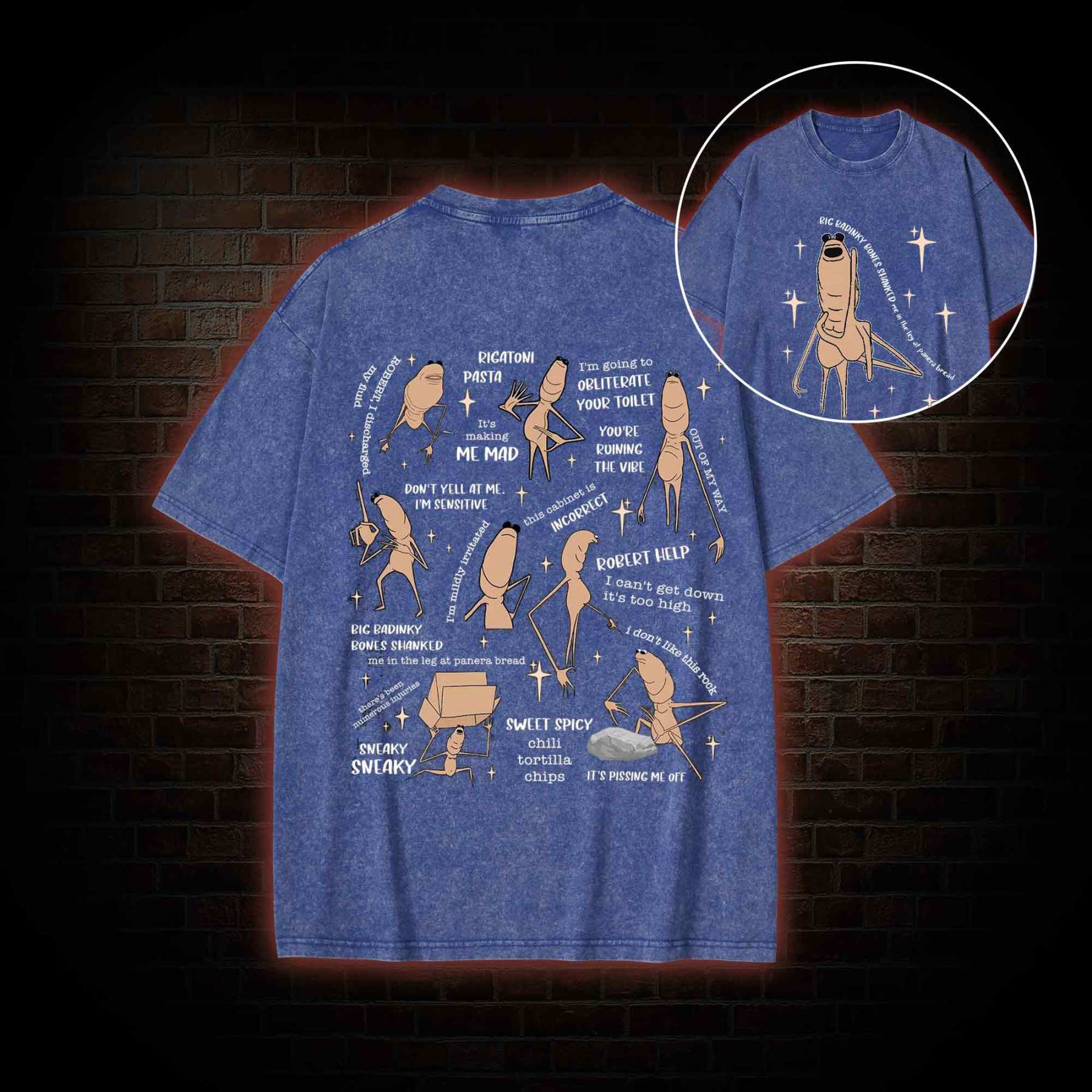 Robert Help The Worm Washed T-Shirt