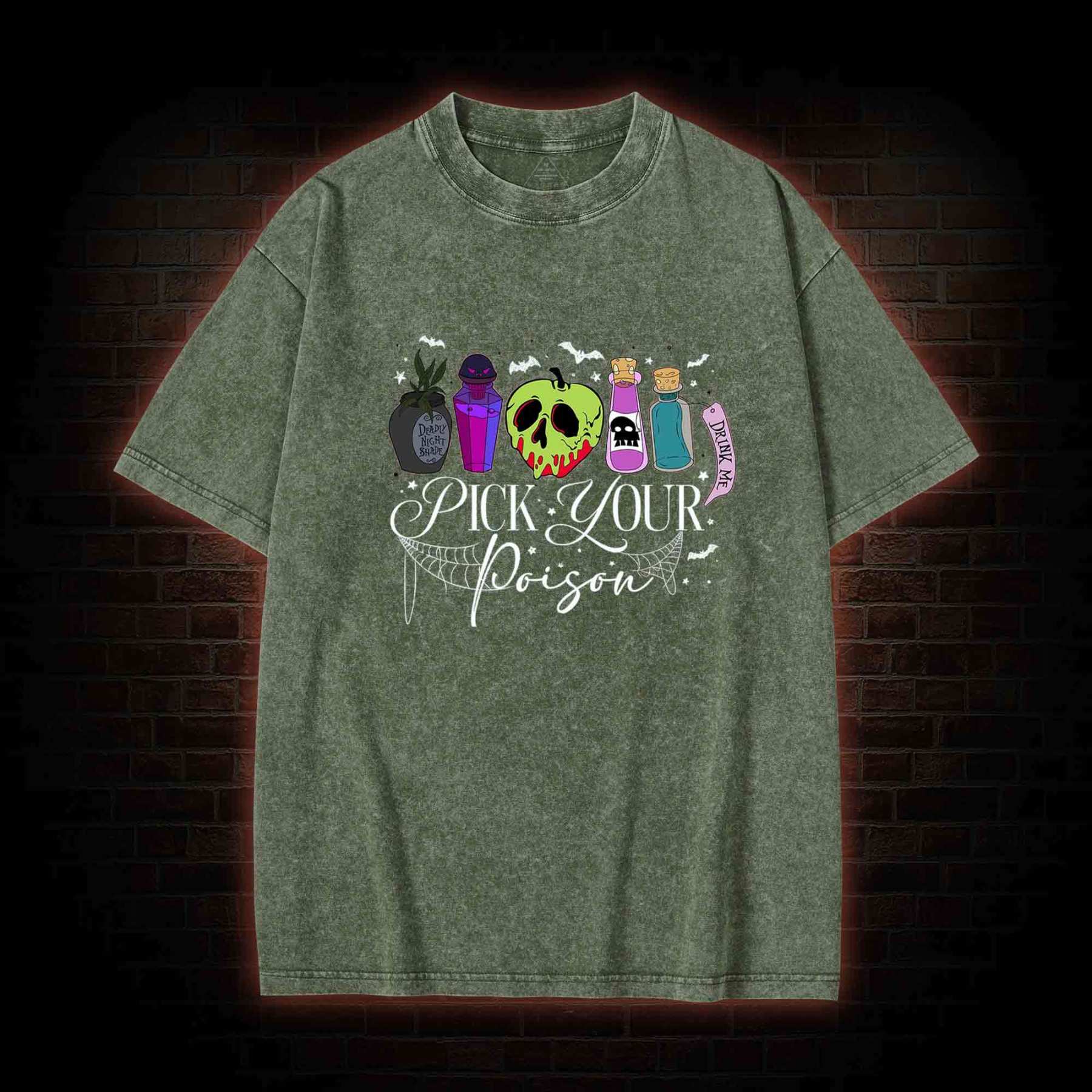Pick Your Poison Halloween Washed T-shirt