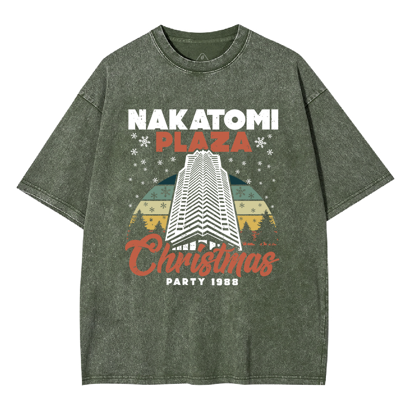 Nakatomi Plaza Christmas Party Washed T-shirt