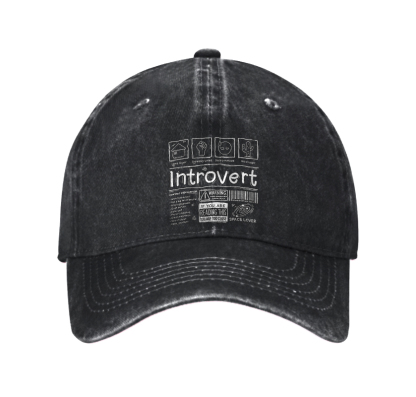 Introvert Washed Vintage Baseball Cap