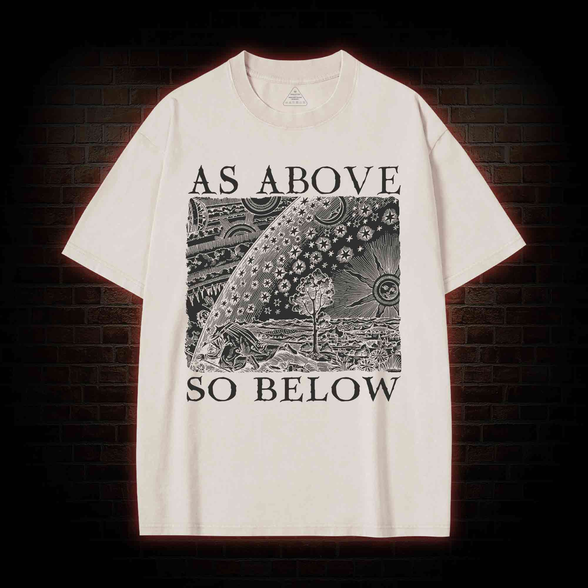As Above So Below Washed T-shirt
