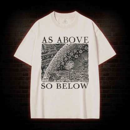 As Above So Below Washed T-shirt